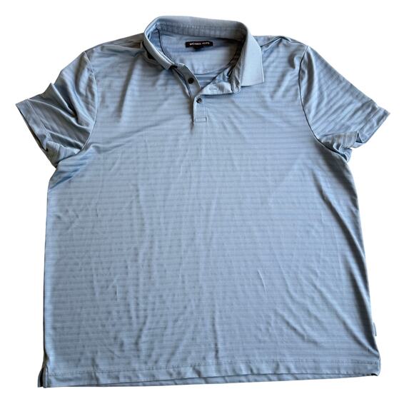 Michael Kors Men’s XXL Blue Short Sleeve Polo Performance Shirt - Picture 1 of 4